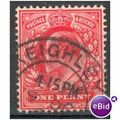 GB stamps 1902-10 KEV11 - 1d SG219 Keighley 1