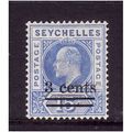 SEYCHELLES 1903 SG 57 3c on 15c ULTRAMARINE M MINT