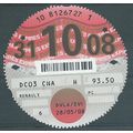 25/05/08 D.V.L.A CAR TAX DISC (6 MONTHS) (£93.5...