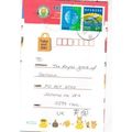 China 2007 to Southend UK Cover hand written VGC