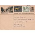 Switzerland 1956 Meiringen 10c+15c postcard St ...