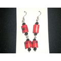 Unique noticeable pair red coral pillar with bl...