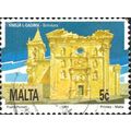 MALTA, St Mary's Church, Birkirkara, yellow 199...