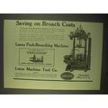 1922 Lucas Push-Broaching Machine Ad - Saving C...
