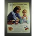 1991 Sure-Jell Ad - Easy Strawberry Jam recipe - Me? Make strawberry jam?