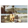 Fowey Cornwall Multiview Postcard 363