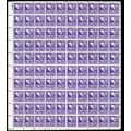 807, MNH 3¢ Misperforated Freak Error - Sheet o...