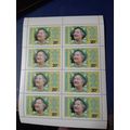 QUEEN MOTHER TANZANIA SHEET OF 8 . 20/- UNMOUNT...