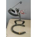 Metal Art Decor Horse Shoe Figurine Cowboy Play...