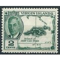 Virgin Islands 1952 SG137 2c Deep Green Mounted...