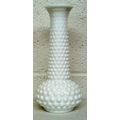 VINTAGE MILK GLASS ' VASE ' HOBNAIL DESIGN