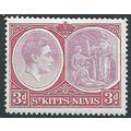 St Kitts-Nevis 1946 SG73c 3d Reddish-Lilac & Sc...