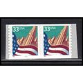 3281c 33c U.S. Flag Over City Fine MNH CNP Left...