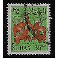SUDAN 1962 35M WILD GAME BROWN AND GREEN SG 190...