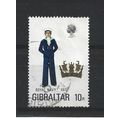 Gibraltar.SG303 10p Royal Navy,1972.Fine Used.N...