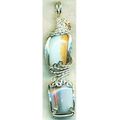 Australian Opal Sterling Silver Wire Wrap Gemst...