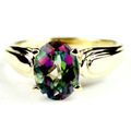 Mystic Fire Topaz, 10KY Gold Ring, R058