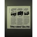 1973 Petri FTEE, FT II and Color 35E Cameras Ad