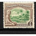 MOZAMBIQUE 1918 SG199 1/4c GREEN AND BROWN NATI...