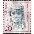 GERMANY, Cilly Aussem, green-blue 1988, 20 Pf, #2