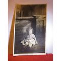UNKNOWN TODDLER with a cup antique photograph b...