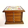 Wood Cork Coaster Set 8 Piece With "Home Sweet ...