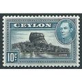 Ceylon 1938 SG389 10c Black & Light Blue Mounte...