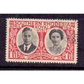 Southern Rhodesia KGVI 1947 Royal Visit 1d Scar...