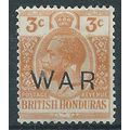 British Honduras 1918 SG120 3c Orange WAR Mount...