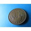 1937 GEORGE VI HALFPENNY - COIN - 2 FREE POST. AAY