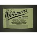 1907 Whitman's Chocolates and Confections Ad