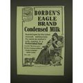 1909 Borden's Eagle Brand Condensed Milk Ad