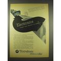 1944 Westinghouse Electronics Ad - Taught to Remember