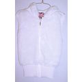 Vintage Miss London White Hooded Fur Sweater Ve...