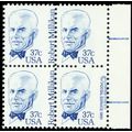 1866, MNH 37¢ Misperf Shift Block Error Name Mi...