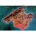 MALLORCA MAP, c1971, Postcard