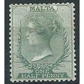Malta 1885 SG20 1/2d Green Wmk Crown CA Mounted...