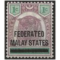 Federated Malay States 1900 SG1 1c Dull Purple ...