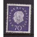 GERMANY 1959 PRESIDENT HEUSS 70pf USED SG1223 #1