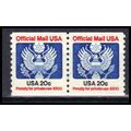 O135 20c Eagle Very Fine MNH Pair KA2054