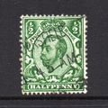 George V - 1912 - ½d Deep Green (sg338) Used