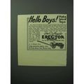 1913 Mysto Erector Toy Ad - Hello Boys!