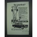 1962 Checker Car Ad - Too Practical?