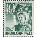 RHEINLAND PFALZ, Wine making, blue-green 1948, ...