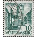 WURTTEMBERG, City Gate from Wangen, green 1948,...