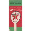 1957 - Western Canada - Vintage Texaco Road Map...