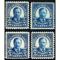557, Mint F-VF NH 5¢ Four Fresh Stamps CV $140....