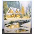 Family At Deer Creek 2010 Thomas Kinkade Canvas...