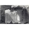 INTERIOR OF THE GREAT TEMPLE AT BALBEC 1842 Ebe...