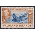Falkland Islands KGVI 1938-50 5s Blue Chestnut ...
